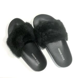 Steve Madden Softey Fur Slides
